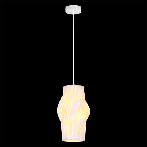 K. Light 3D Printed Dahlia Recycled LED Pendant - White