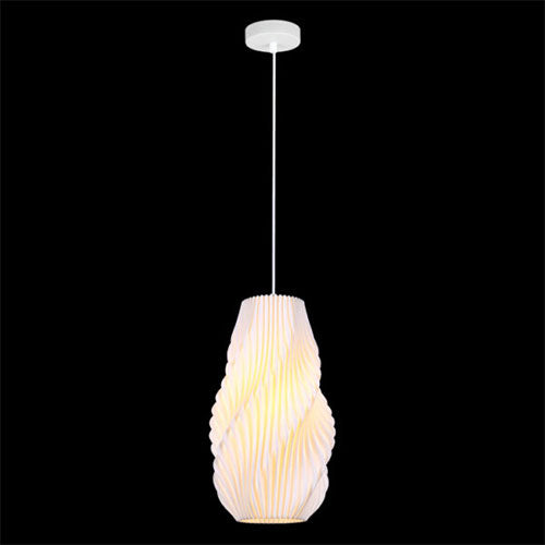 K. Light 3D Printed Snowdrop Recycled LED Pendant - White