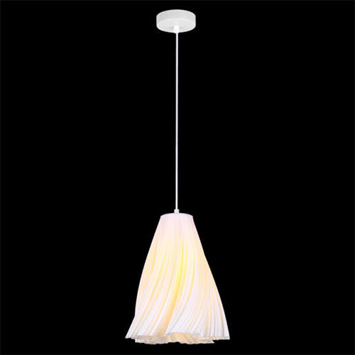 K. Light 3D Printed Tulip Recycled LED Pendant - White