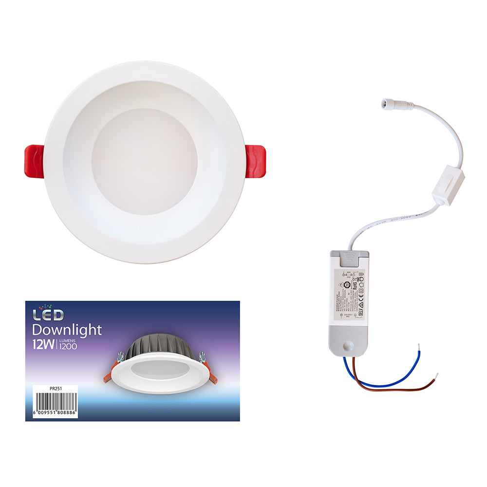 Eurolux LED Dimmable Downlight 12W 5000K CCT 1200lm - Ivory White