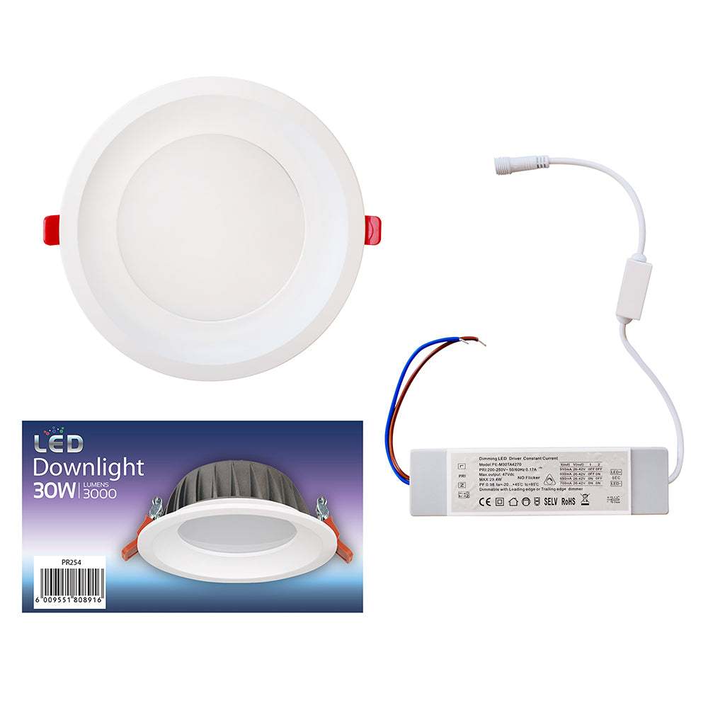 Eurolux LED Downlight 9W 5000K CCT 900lm - Ivory White