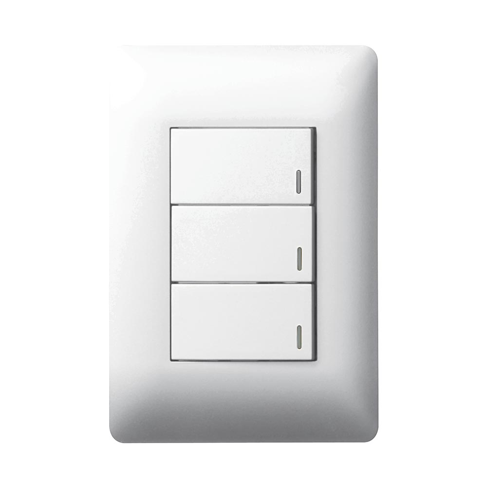 Legrand Ysalis 3 Lever with Dimmer Switch 4 x 2