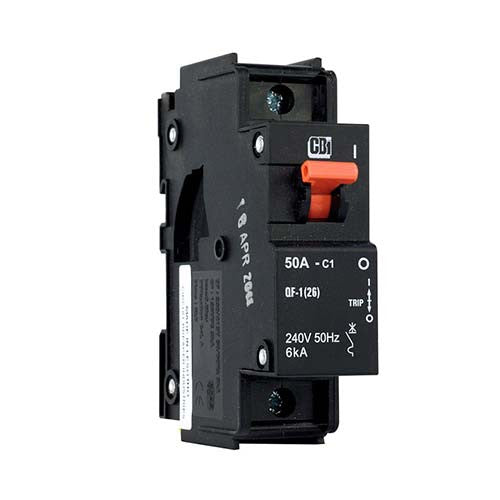 CBi Dual Mount High Rating Circuit Breaker C1 1 Pole 6kA - QF-1(26)