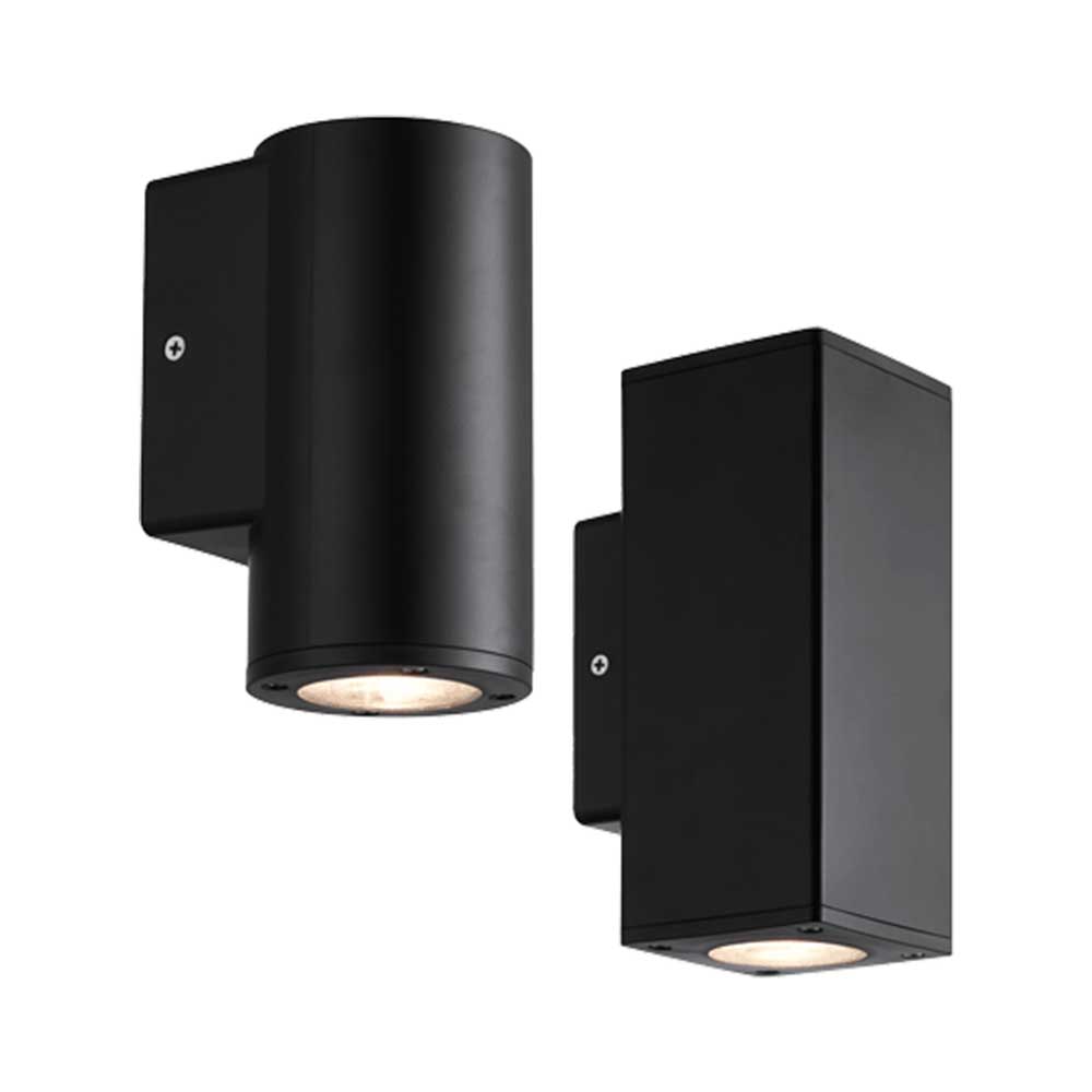 PioLED Sylo DOWN Round Wall Fixture GU10 - Matt Black