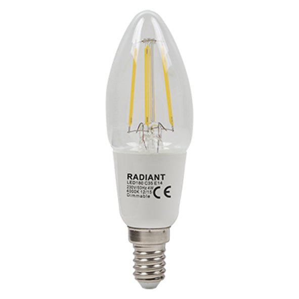 LED Bulb E14 4W 5000K Filament Candle Dimmable