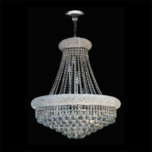 K. Light Crystal Medium Chandelier - Chrome