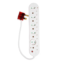 Load image into Gallery viewer, Selectrix Unswitched High Surge 8-Way Multiplug 5 RSA 4 Slimline 1 Schuko - White
