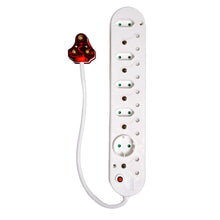 Load image into Gallery viewer, Selectrix Unswitched High Surge 8-Way Multiplug 5 RSA 4 Slimline 1 Schuko - White
