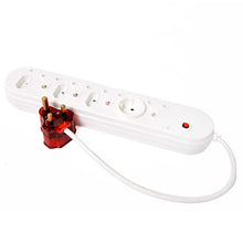 Load image into Gallery viewer, Selectrix Unswitched High Surge 8-Way Multiplug 4 RSA 3 Slimline 1 Schuko - White
