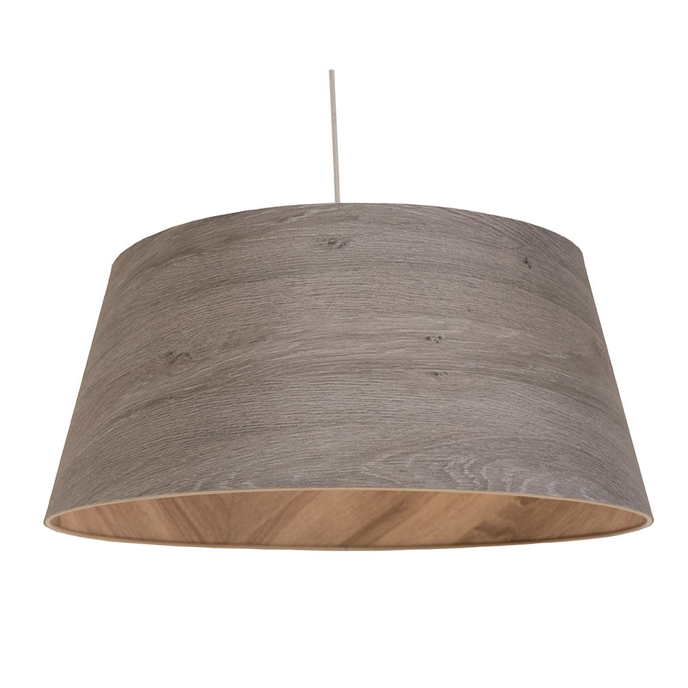 Wide Contempo Oak Pendant