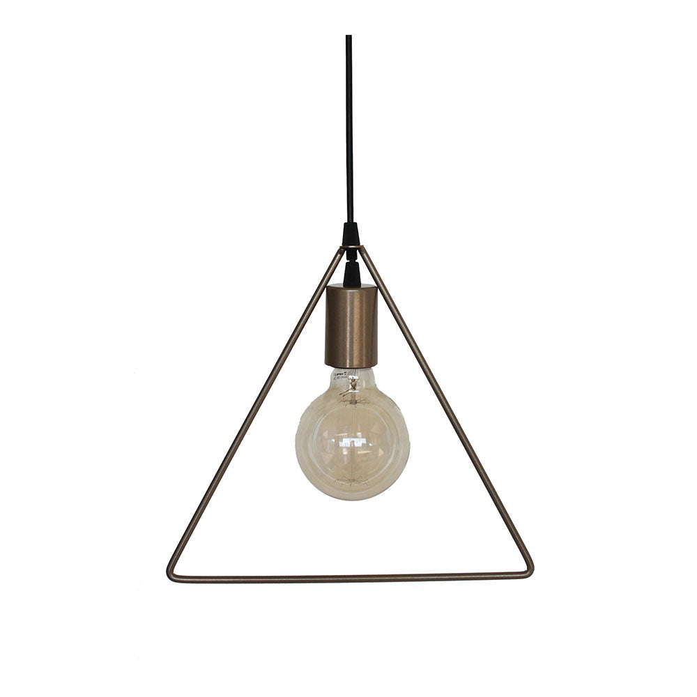 Triangular Wired Bulb Pendant