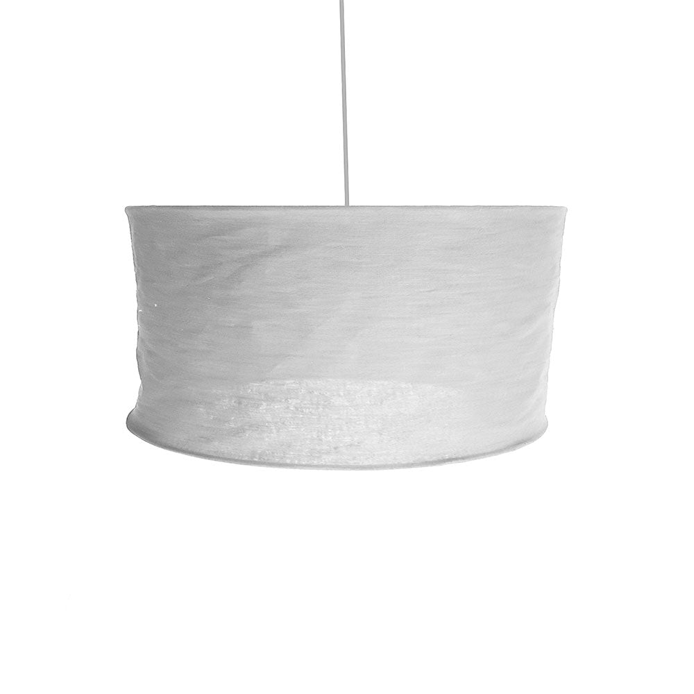 Collapsible Drum Linen Pendant - Grey