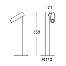 Load image into Gallery viewer, Spazio Zoom Rechargeable Dimmable LED Table Lamp 2.2W 140lm 3000K
