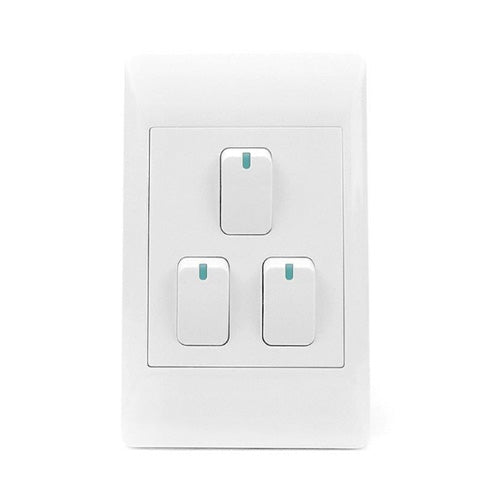 S-TEC 3 Lever 1 Way Light Switch 4 x 2