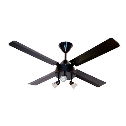 Solent High Breeze 4 Blade Ceiling Fan 1200mm - Black