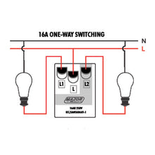 Load image into Gallery viewer, VETi 3 1 Lever 1 Way Light Switch 4 x 2
