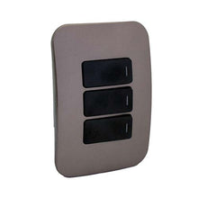 Load image into Gallery viewer, VETi 1 3 Lever 1-Way Light Switch 4 x 2 - Black Modules
