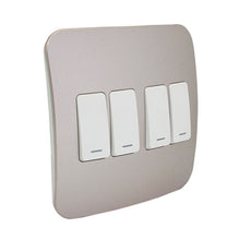 Load image into Gallery viewer, VETi &lt;i&gt;1&lt;/i&gt; 4 Lever 1 Way Light Switch 4 x 4 - White Modules
