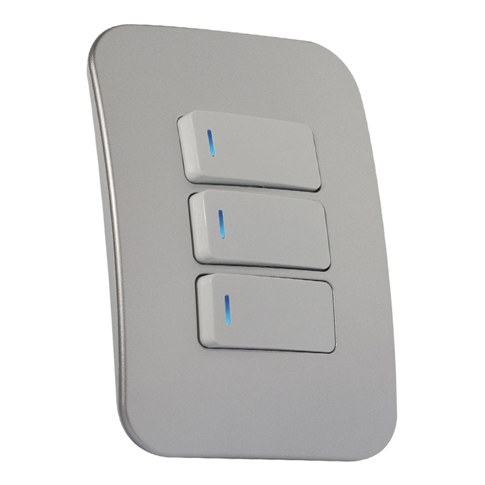 VETi <i>1</i> 3 Lever 1 Way Light Switch with Locator 4 x 2 - White Modules