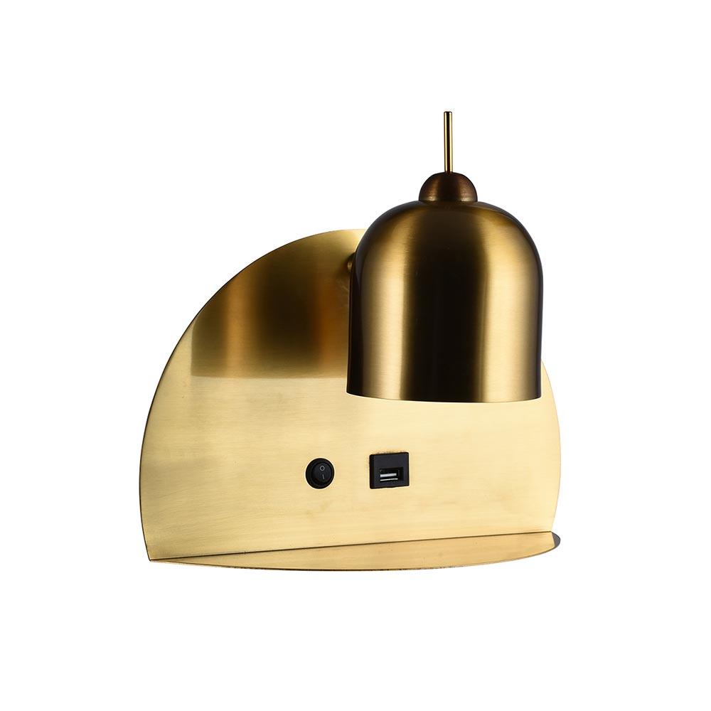 Eurolux Metal Wall Light with USB 260mm