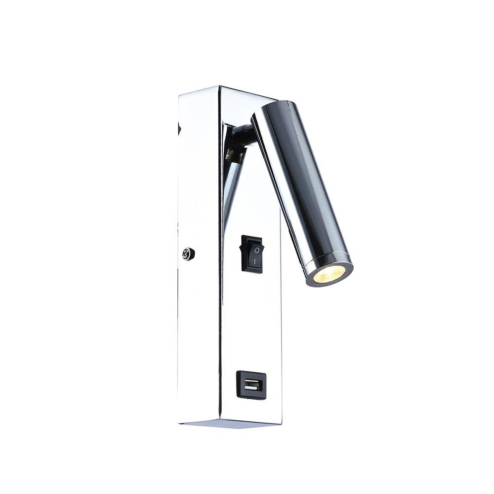 Eurolux Wall Light with USB 50mm