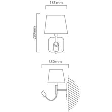 Load image into Gallery viewer, EGLO 2 Light Wall Fitting 40W E14 3000K - Black
