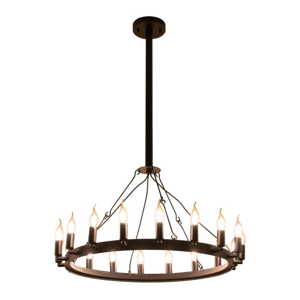 K. Light Ranch Small Iron Pendant - Black