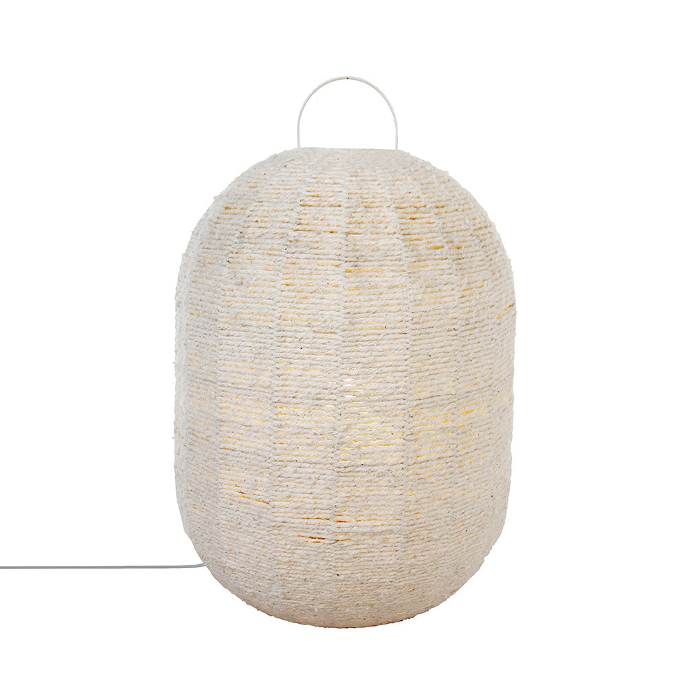 Cotton Floor Lantern - Off White