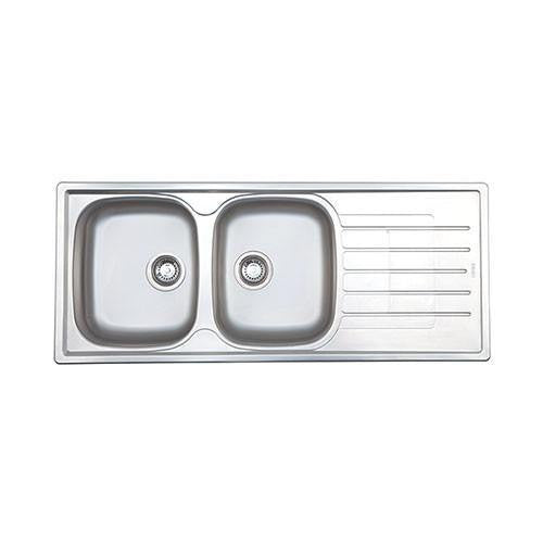 Franke Cascade CDX 621-120 Double Bowl Inset Sink - Stainless Steel