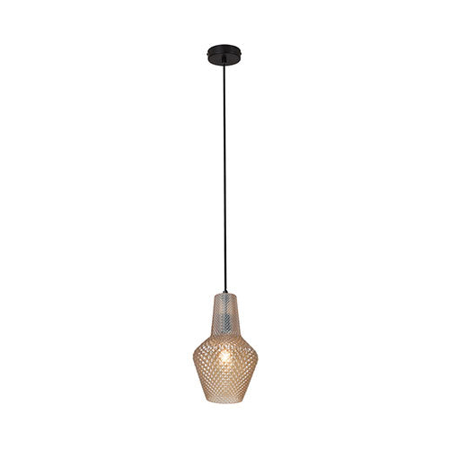 Eurolux Milano Pendant with Amber Glass 310mm