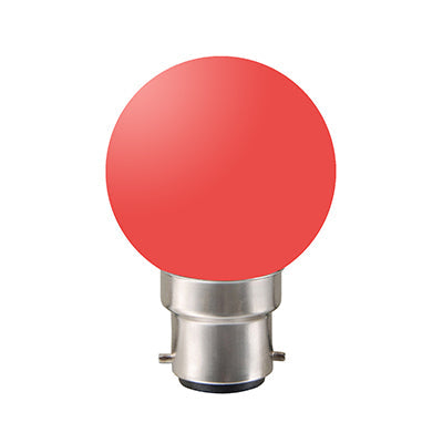 LED Coloured Golf Ball Bulb B22 0.5W - Red