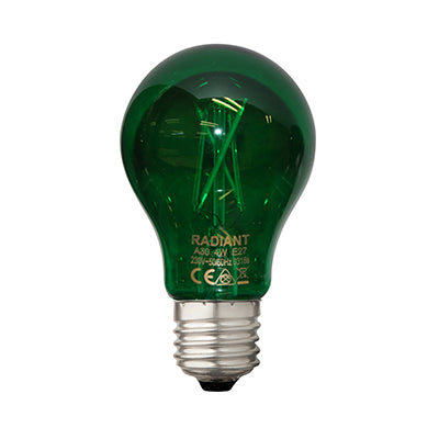 LED Bulb A60 Colour Filament E27 4W Green