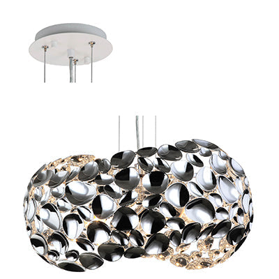 Freeform 3 Light 60W Steel Pendant