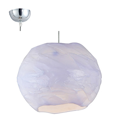 Small Synthetic Circular 60W Apple Pendant - White