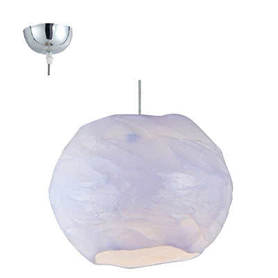 Large Synthetic Circular apple Pendant - White