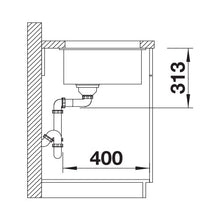 Load image into Gallery viewer, BLANCO SubLine 400-U Silgranit Single Bowl Undermount Sink - White
